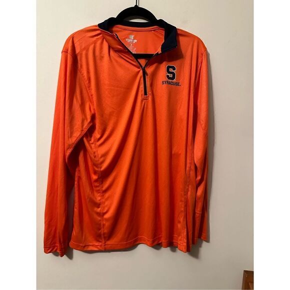 Colosseum Tops - Syracuse Orange Colosseum Women's Bikram Lightweight Fitted Quarter-Zip Long Sle